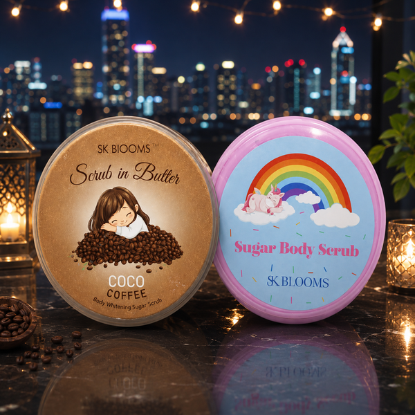 SK BLOOMS Body Scrub Set – Coco Coffee & Sugar Scrubs, Pack of 2 - Image 2