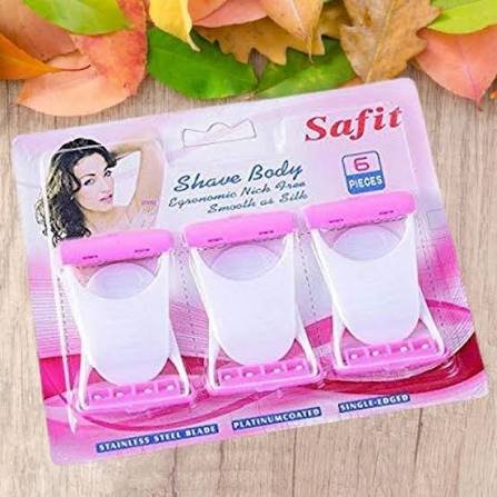 6 Pcs Pink & White Face Razors – Smooth Hair-Free Skin & Facial Hair Removal - Image 2