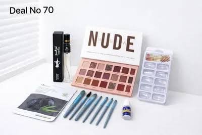 Nude Eyeshadow Kit with Face Mask 80g Multicolor – Makeup & Skincare Set - Image 4