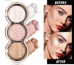 Queen 4-in-1 Highlighter Powder Multi Shade Compact – Shimmer Glow Face Highlighter Palette - Image 2