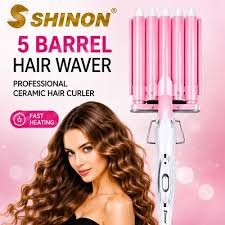 SHINON 5 Barrel Hair Waver Curling Iron – Professional Ceramic Hair Curler & Fast Heating Styling Tool - Image 2